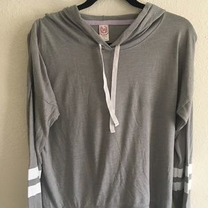 Lightweight gray pullover hoodie!